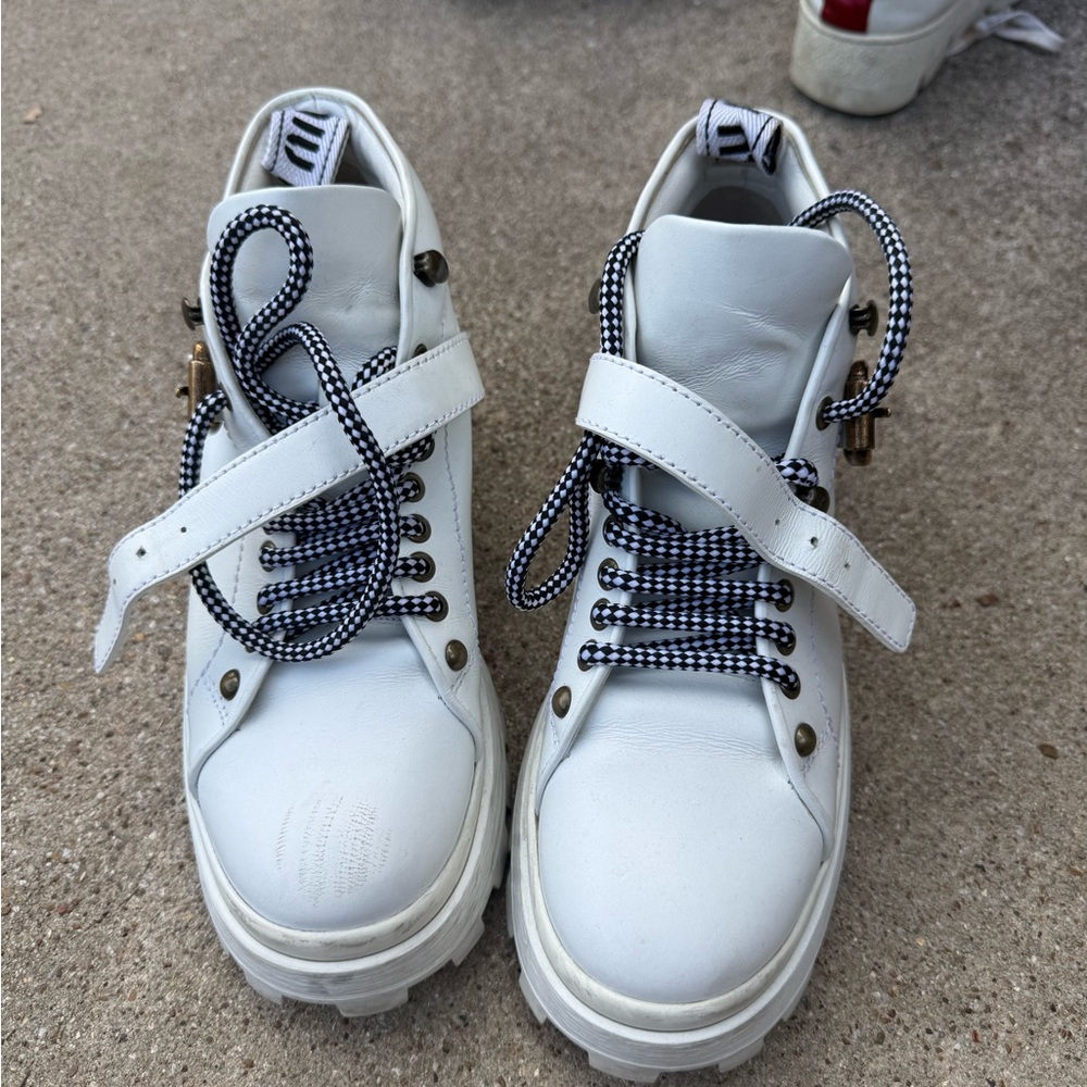 Miu Miu white boots